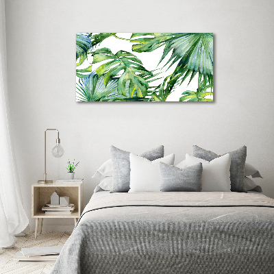 Acrylique tableau Feuillets tropicaux