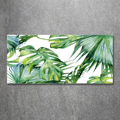 Acrylique tableau Feuillets tropicaux