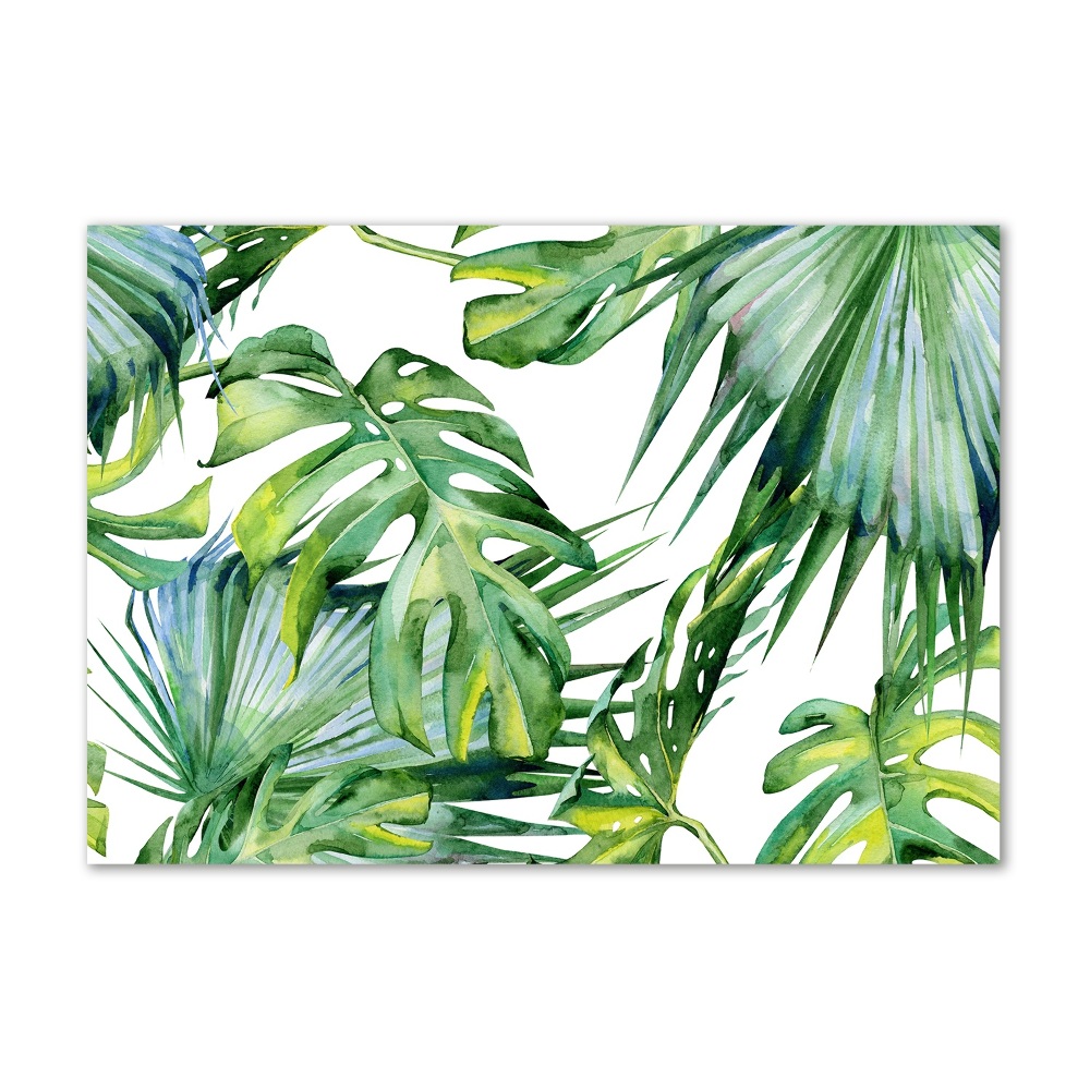 Acrylique tableau Feuillets tropicaux