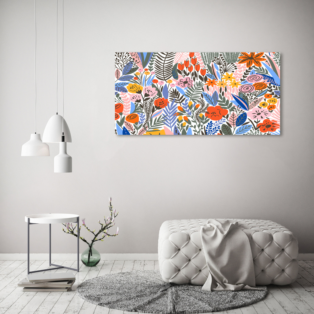 Acrylique tableau Fleurs motifs