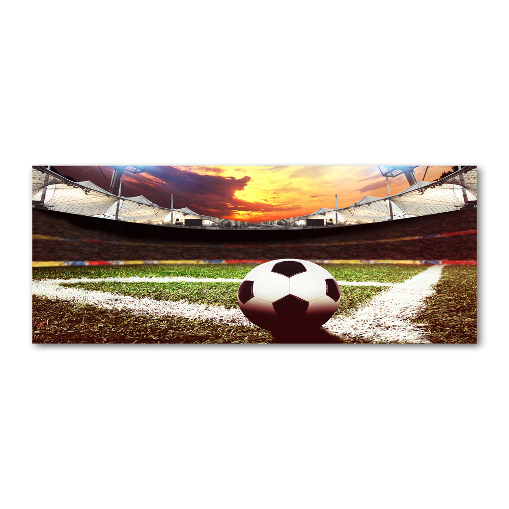 Tableau verre acrylique Football sur le stade