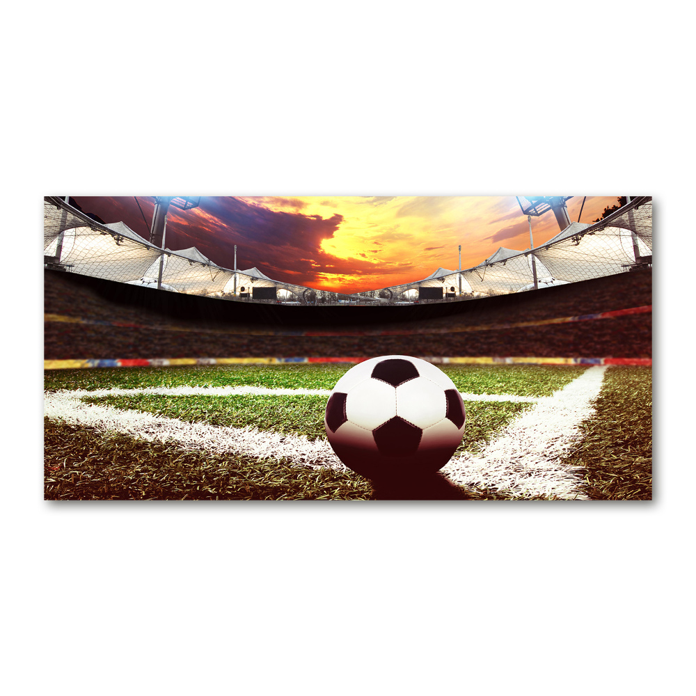 Tableau verre acrylique Football sur le stade