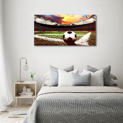 Tableau verre acrylique Football sur le stade