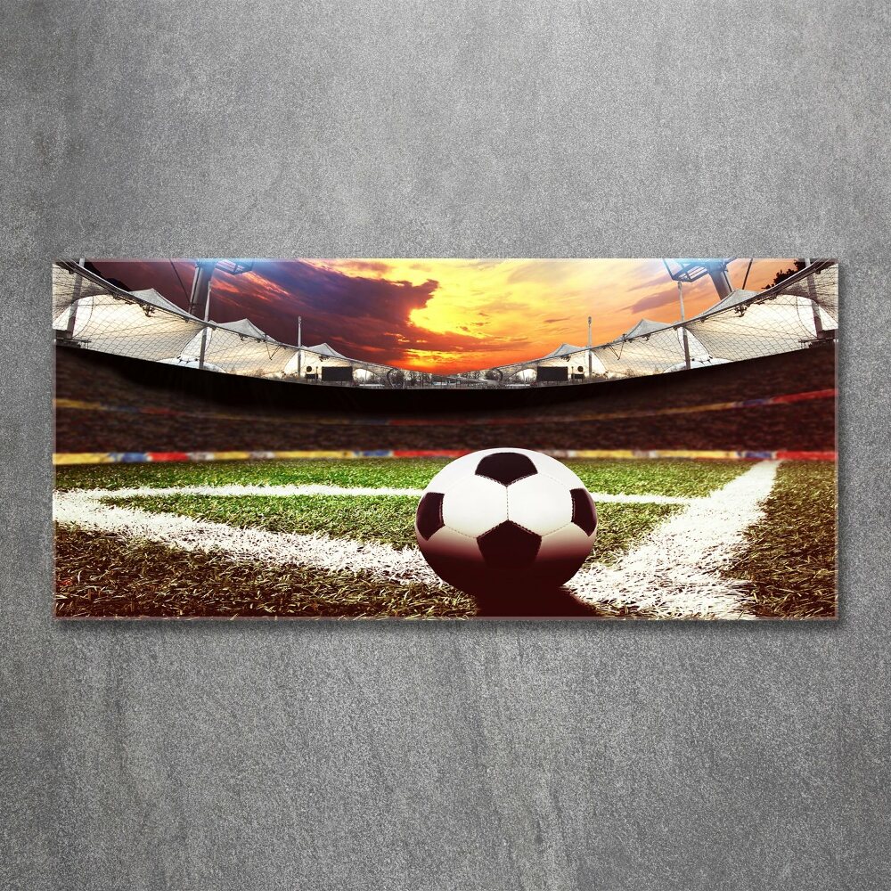 Tableau verre acrylique Football sur le stade