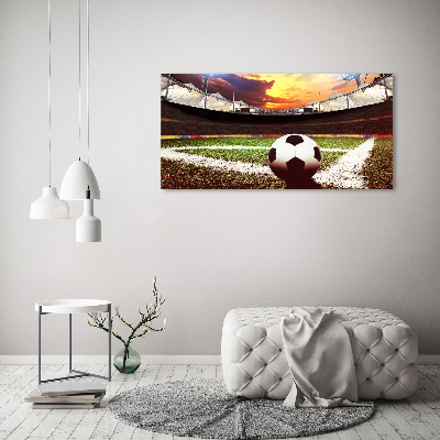 Tableau verre acrylique Football sur le stade