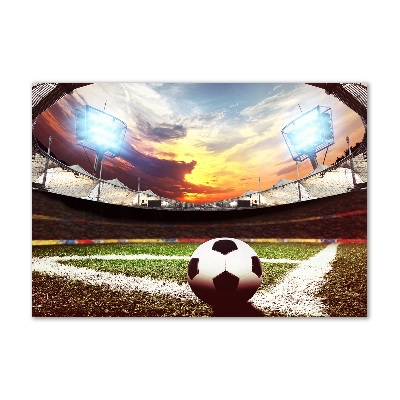 Tableau verre acrylique Football sur le stade