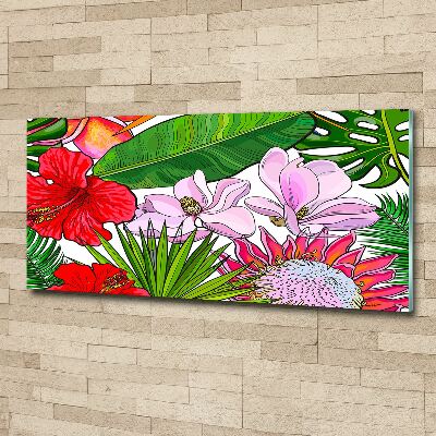 Tableau en acrylique Fleurs hawaïennes