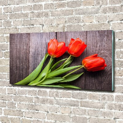 Tableau en acrylique Tulipes rouges