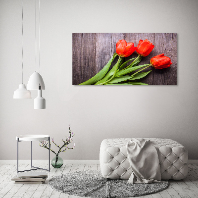 Tableau en acrylique Tulipes rouges