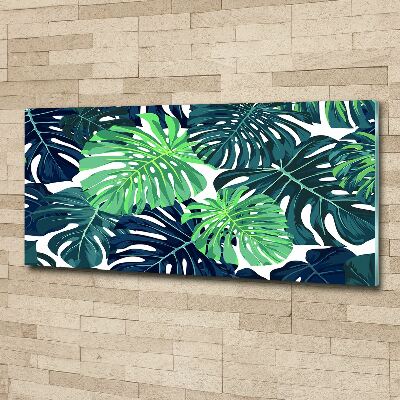 Tableau en acrylique Feuillets tropicaux