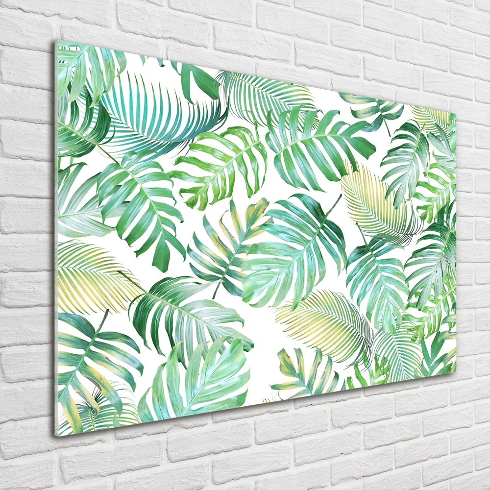 Tableau acrylique Feuilles de palmier tropicales