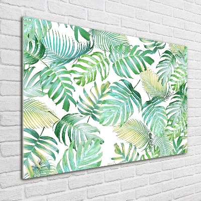 Tableau acrylique Feuilles de palmier tropicales