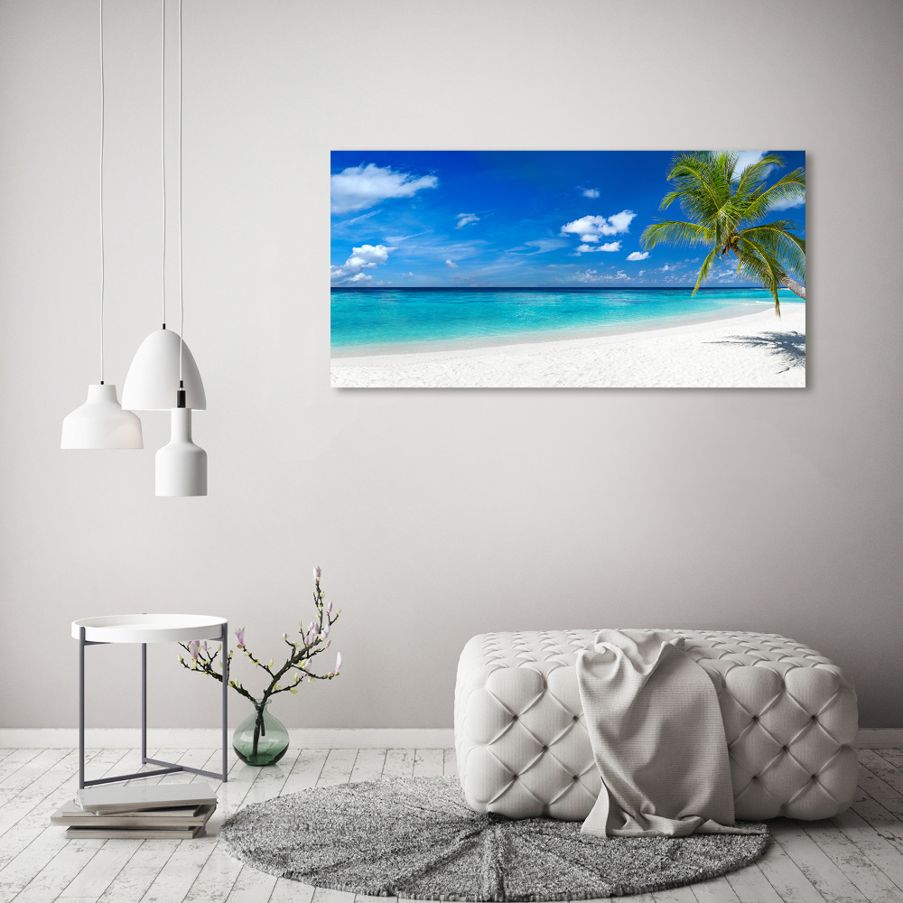 Tableau sur verre acrylique Plage exotique