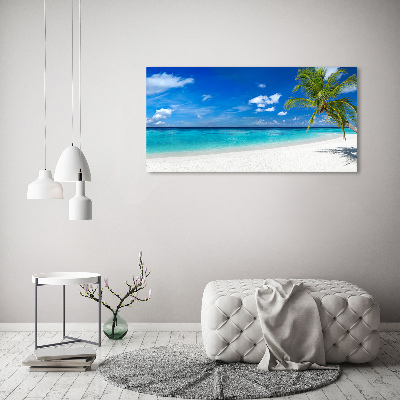 Tableau sur verre acrylique Plage exotique