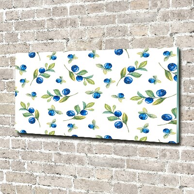 Tableau verre acrylique Bleuets