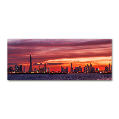 Acrylique tableau Coucher de soleil Dubaï