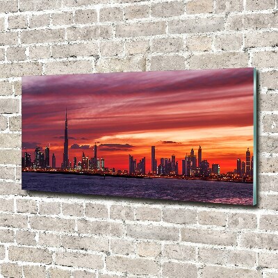 Acrylique tableau Coucher de soleil Dubaï