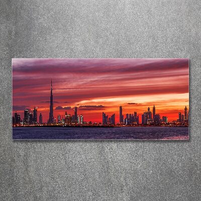 Acrylique tableau Coucher de soleil Dubaï