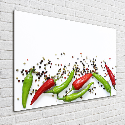 Tableau sur verre acrylique Piments