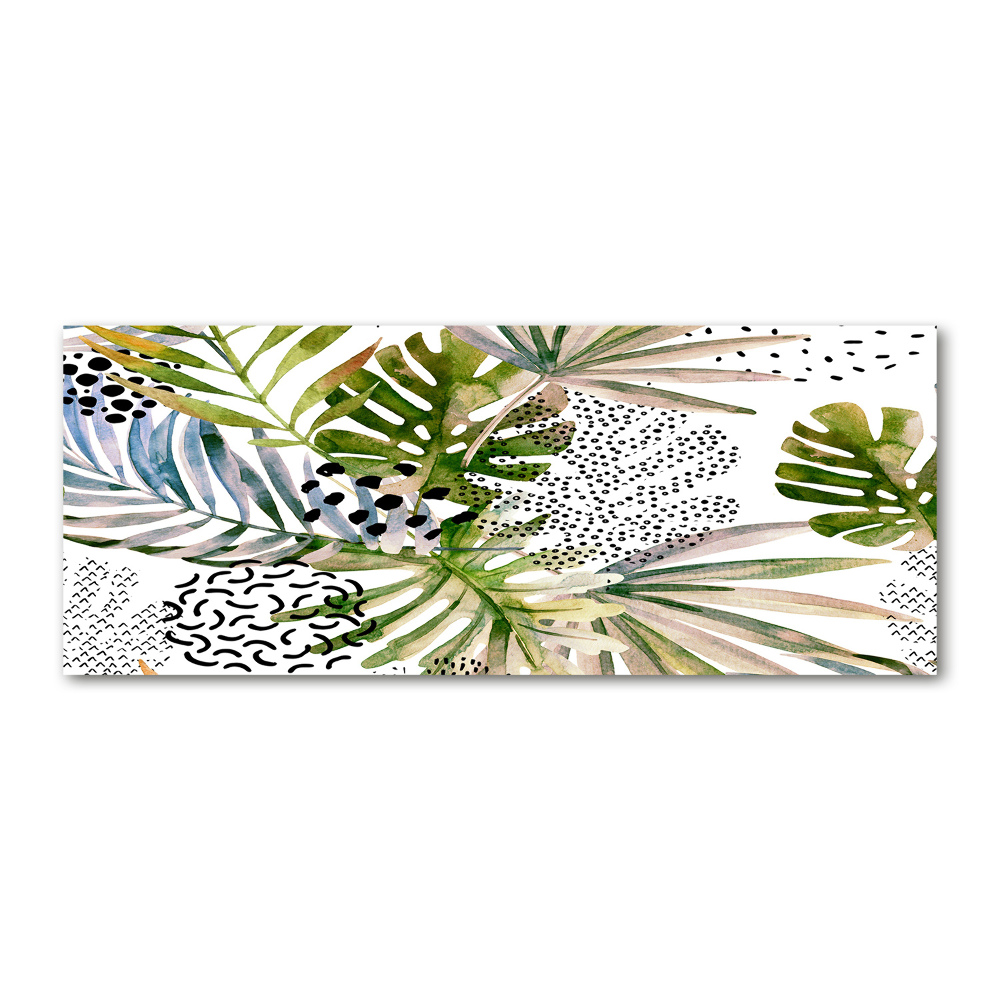 Tableau acrylique Feuilles tropicales