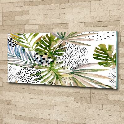 Tableau acrylique Feuilles tropicales