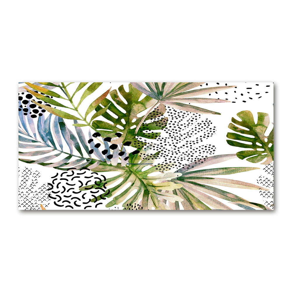 Tableau acrylique Feuilles tropicales