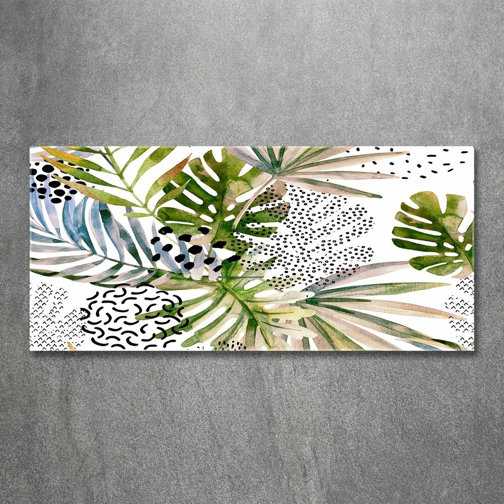 Tableau acrylique Feuilles tropicales