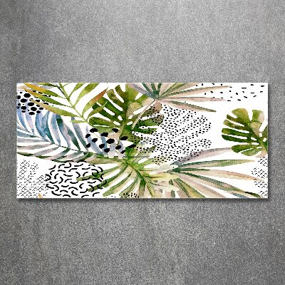 Tableau acrylique Feuilles tropicales