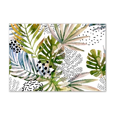 Tableau acrylique Feuilles tropicales