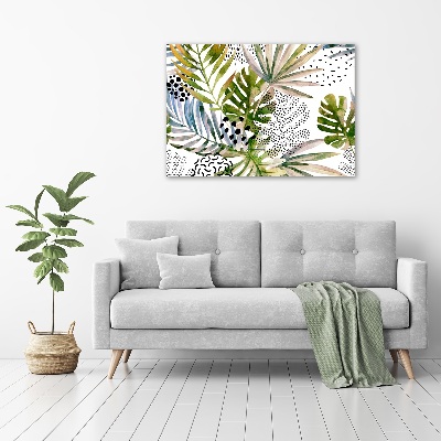 Tableau acrylique Feuilles tropicales