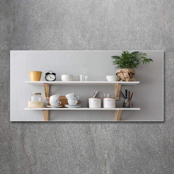 Tableau en acrylique Décorations sur une étagère
