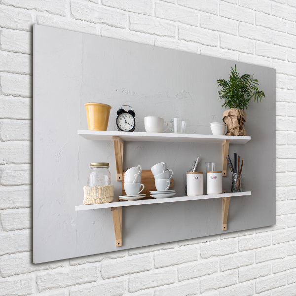 Tableau en acrylique Décorations sur une étagère