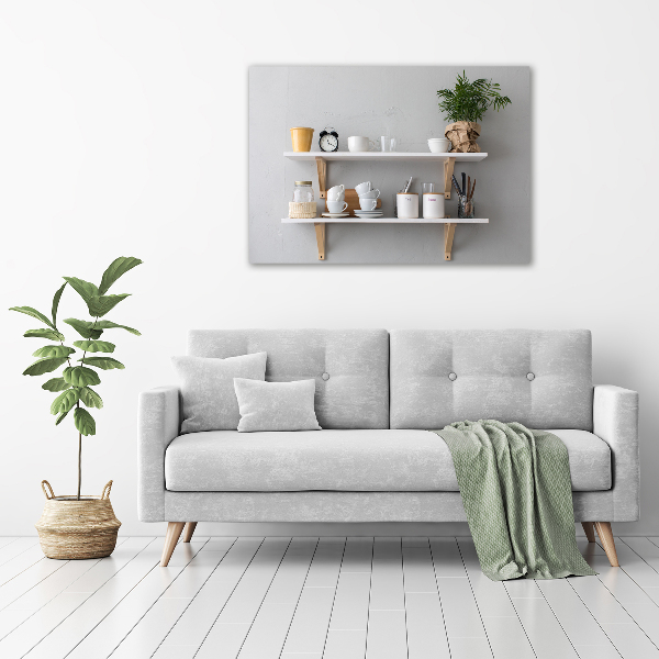 Tableau en acrylique Décorations sur une étagère