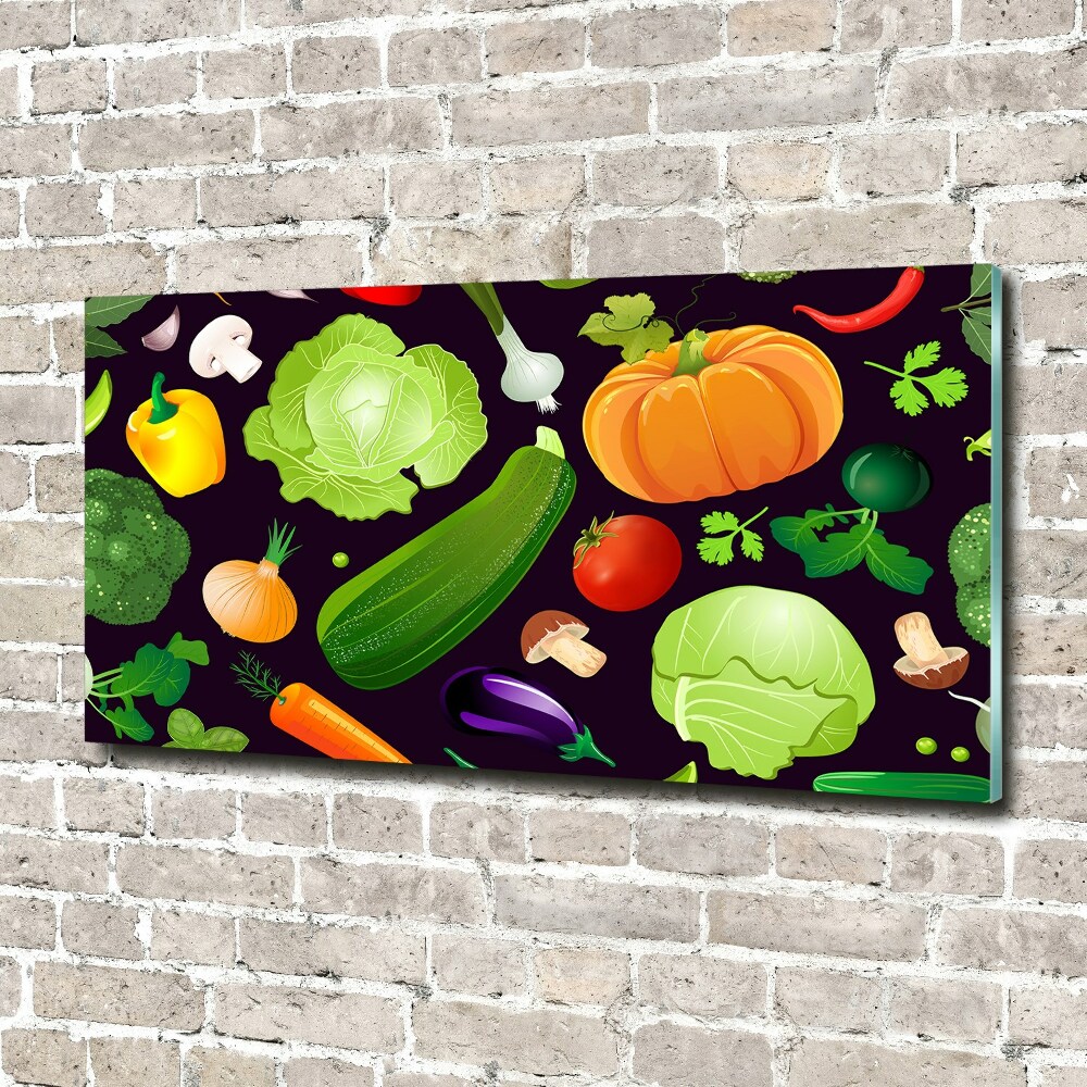 Tableau en acrylique Légumes colorés