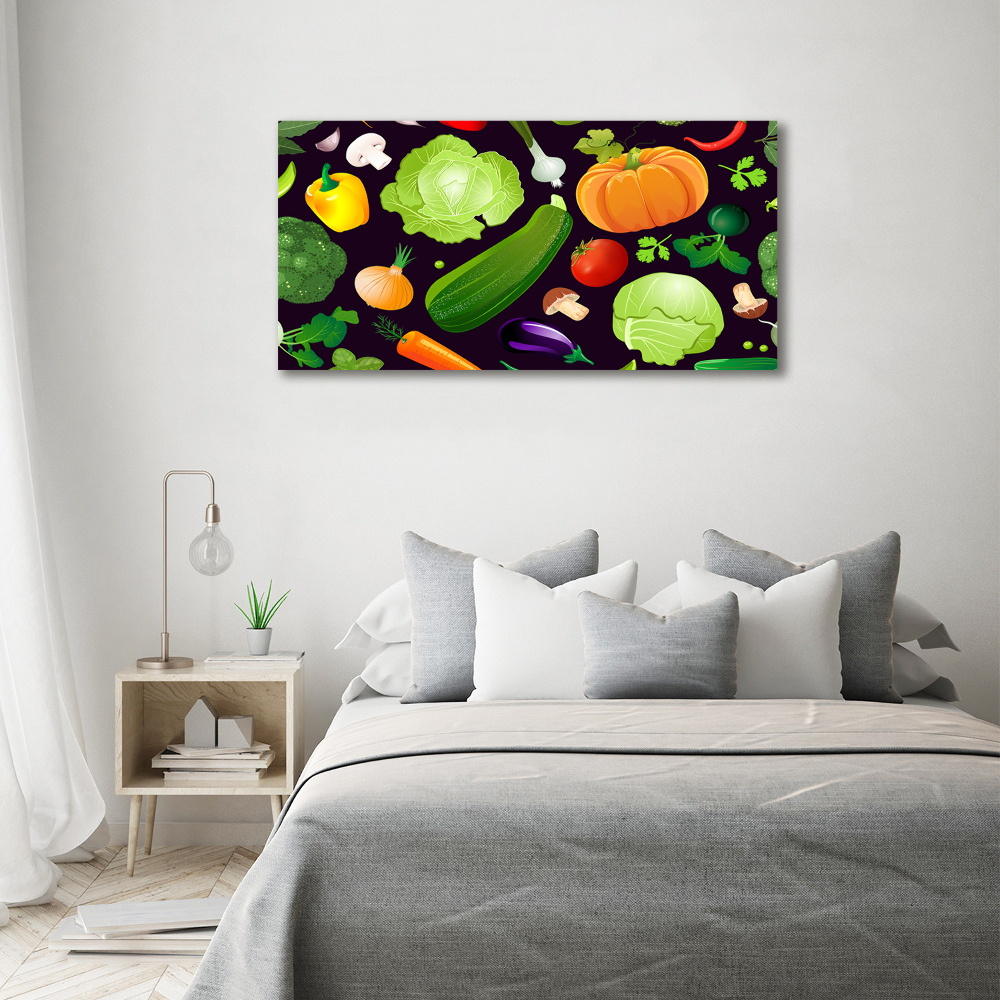 Tableau en acrylique Légumes colorés