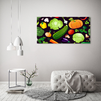 Tableau en acrylique Légumes colorés