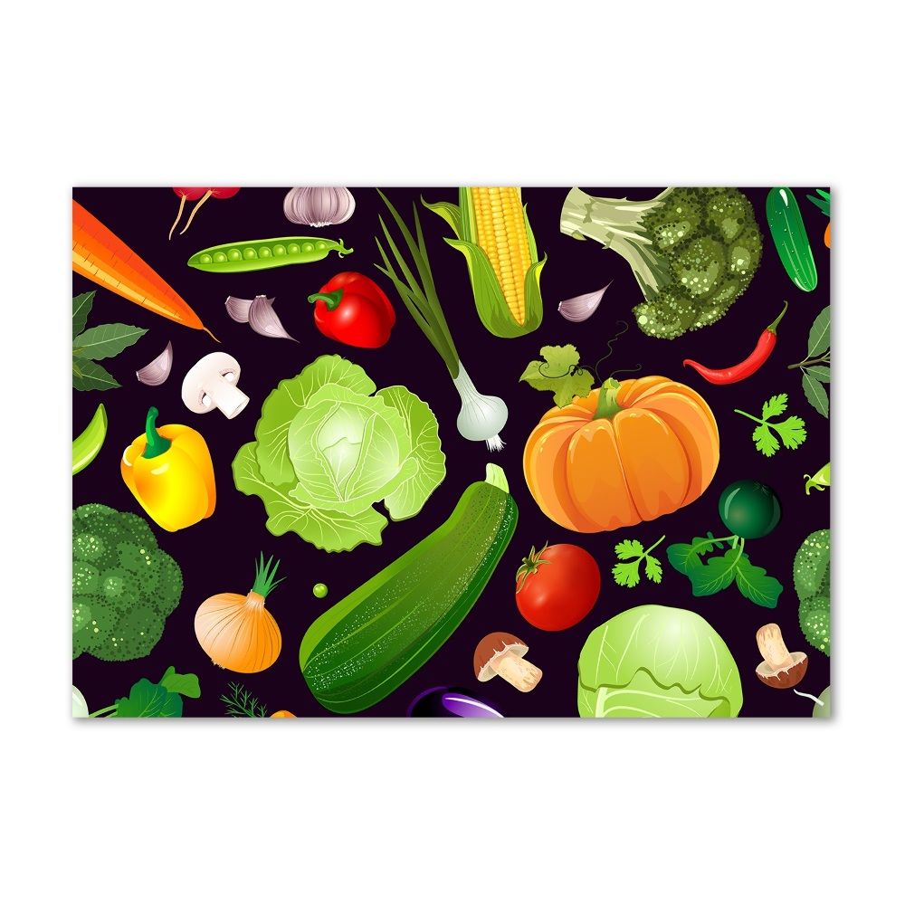 Tableau en acrylique Légumes colorés