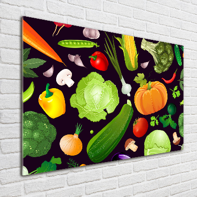 Tableau en acrylique Légumes colorés