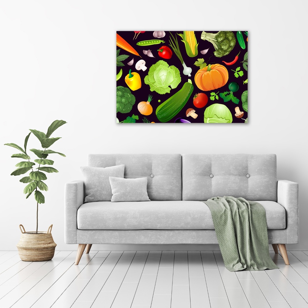 Tableau en acrylique Légumes colorés