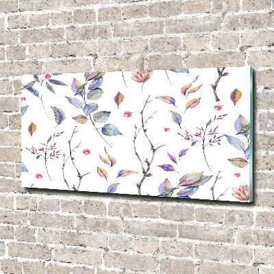 Tableau verre acrylique Feuilles