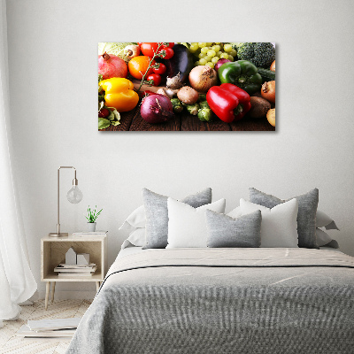 Tableau verre acrylique Légumes et fruits