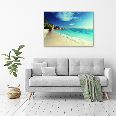 Acrylique tableau Plage des Seychelles