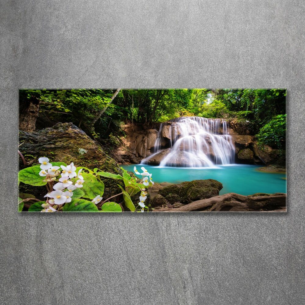 Tableau verre acrylique Chute d'eau en Thaïlande