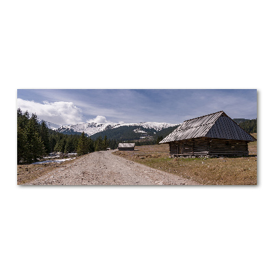 Tableau en acrylique Chalet dans les montagnes