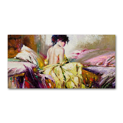 Tableau verre acrylique Femme à moitié nue