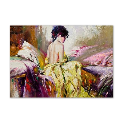 Tableau verre acrylique Femme à moitié nue