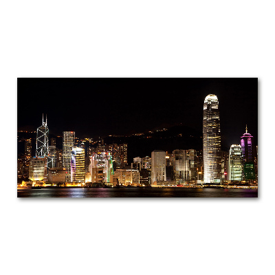 Acrylique tableau Hong Kong de nuit