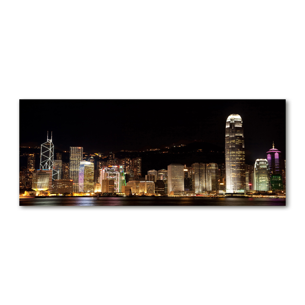 Acrylique tableau Hong Kong de nuit