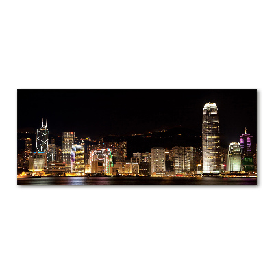 Acrylique tableau Hong Kong de nuit