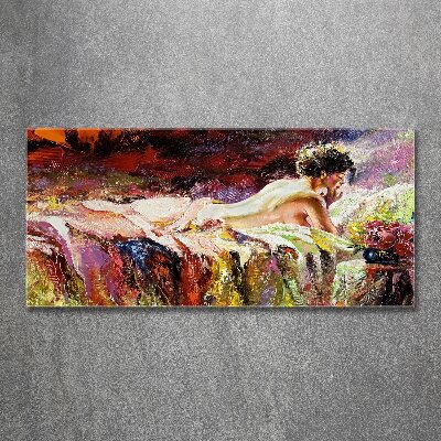 Tableau verre acrylique Lionne